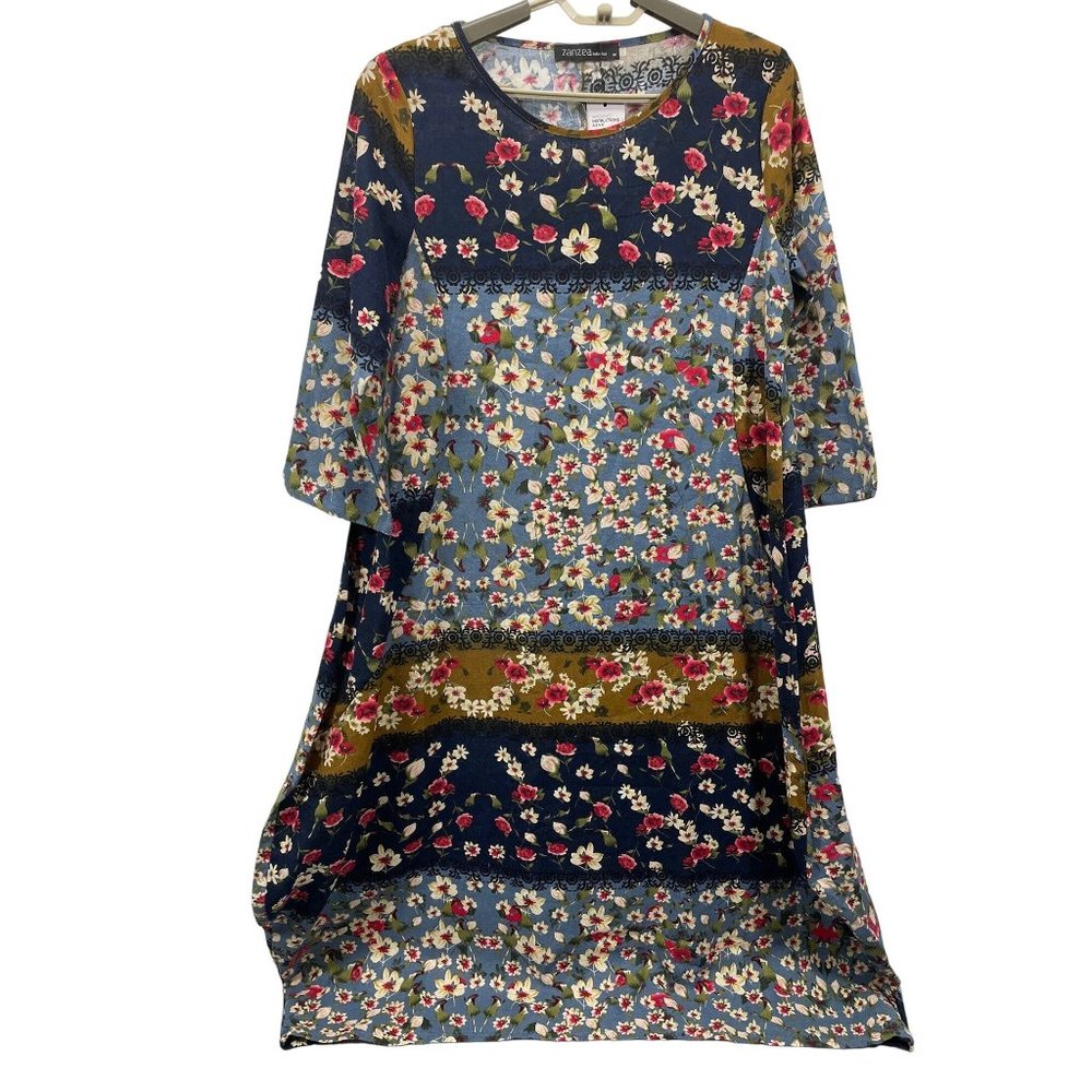 Zanzea Collection Long Maxi Dress Boho Prairie Floral Womens